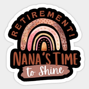 Nana retirement gift boho rainbow Sticker